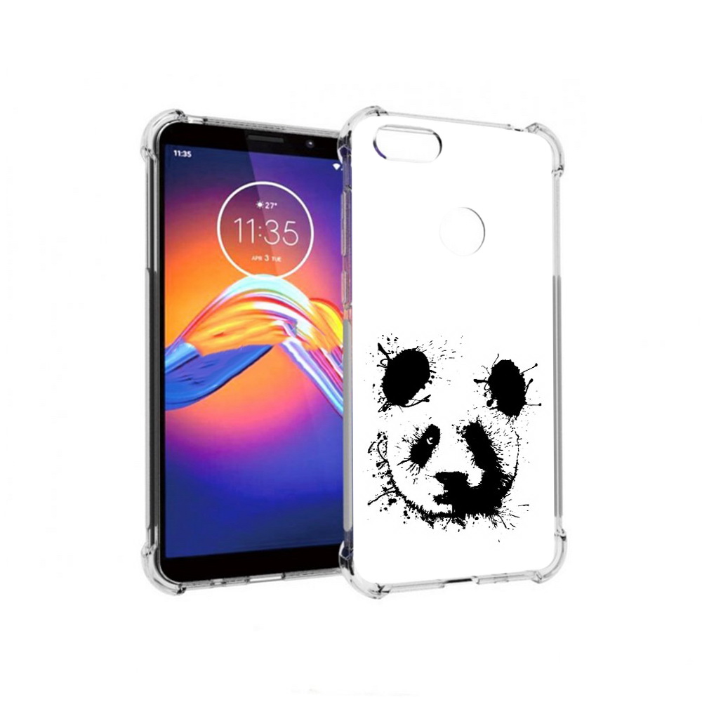 

Чехол MyPads Tocco для Motorola Moto E6 клякса-панда (PT227058.343.389), Прозрачный, Tocco
