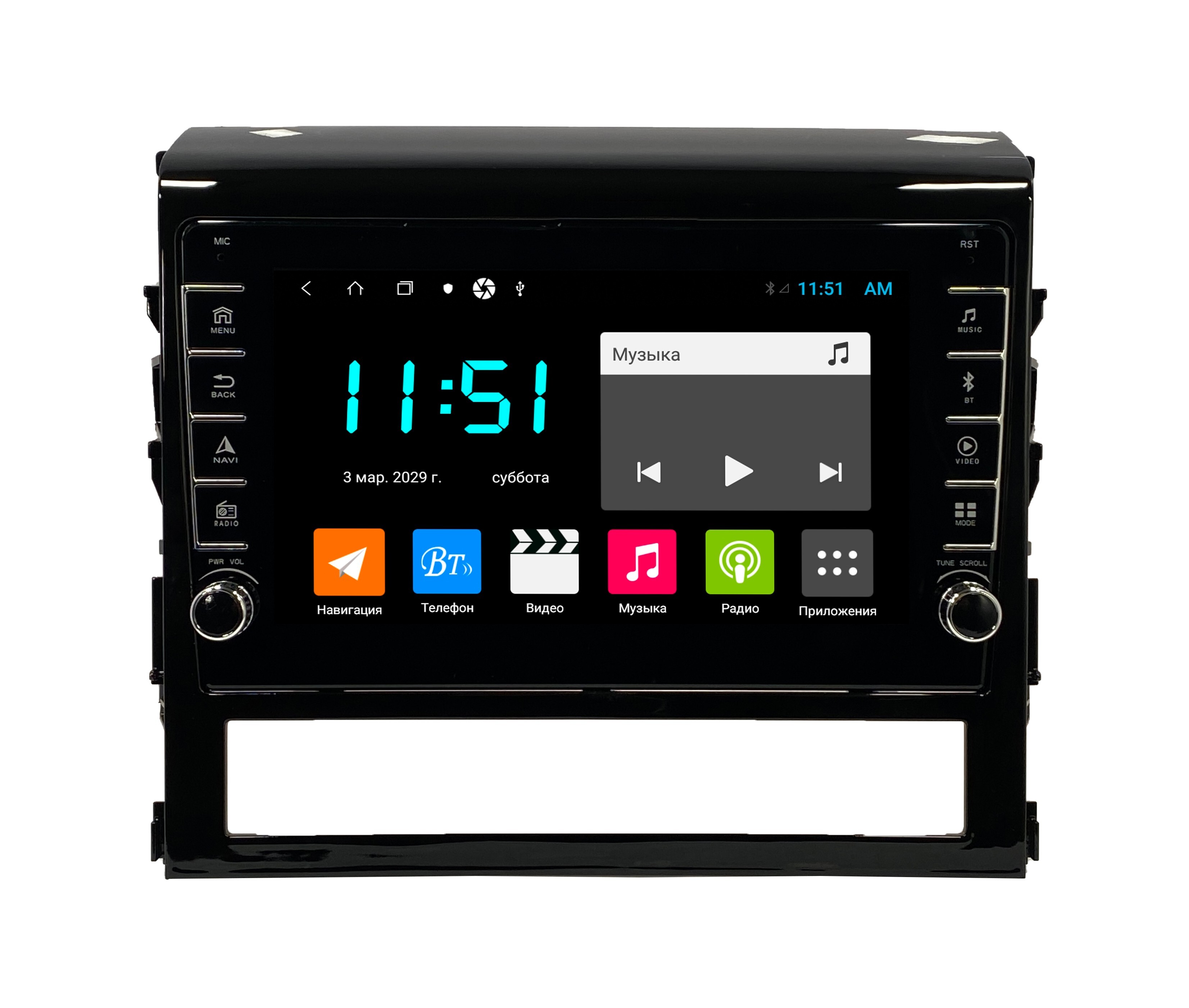 Автомагнитола ANDROID Toyota Land Cruiser 200 2014-2021 Android 12 464GB с крутилками 3031700₽