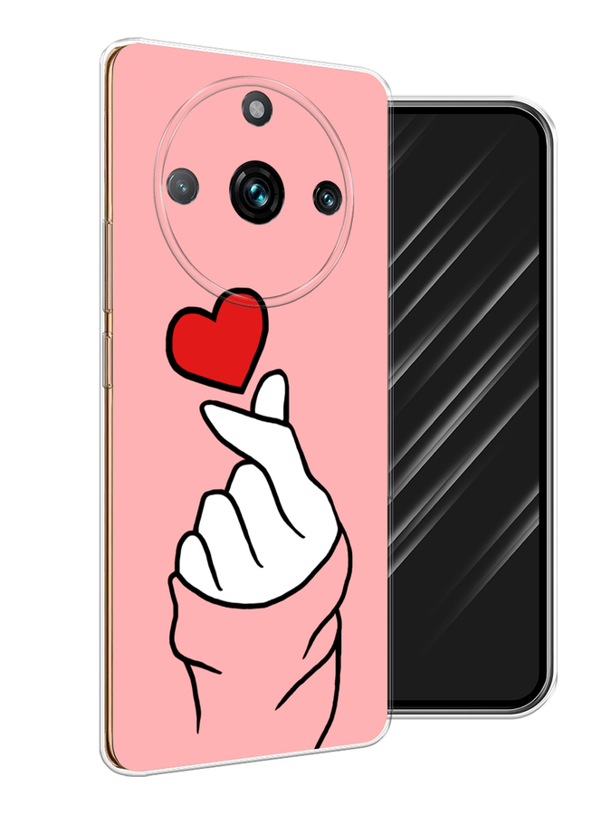 

Чехол Awog на Realme 11 "Милое сердечко", Белый;красный;черный, 2514150-7