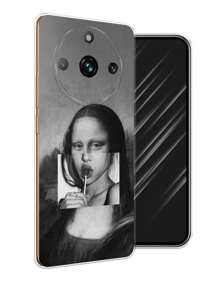 

Чехол Awog на Realme 11 "Mona Lisa sucking lollipop", Серый, 2514150-9
