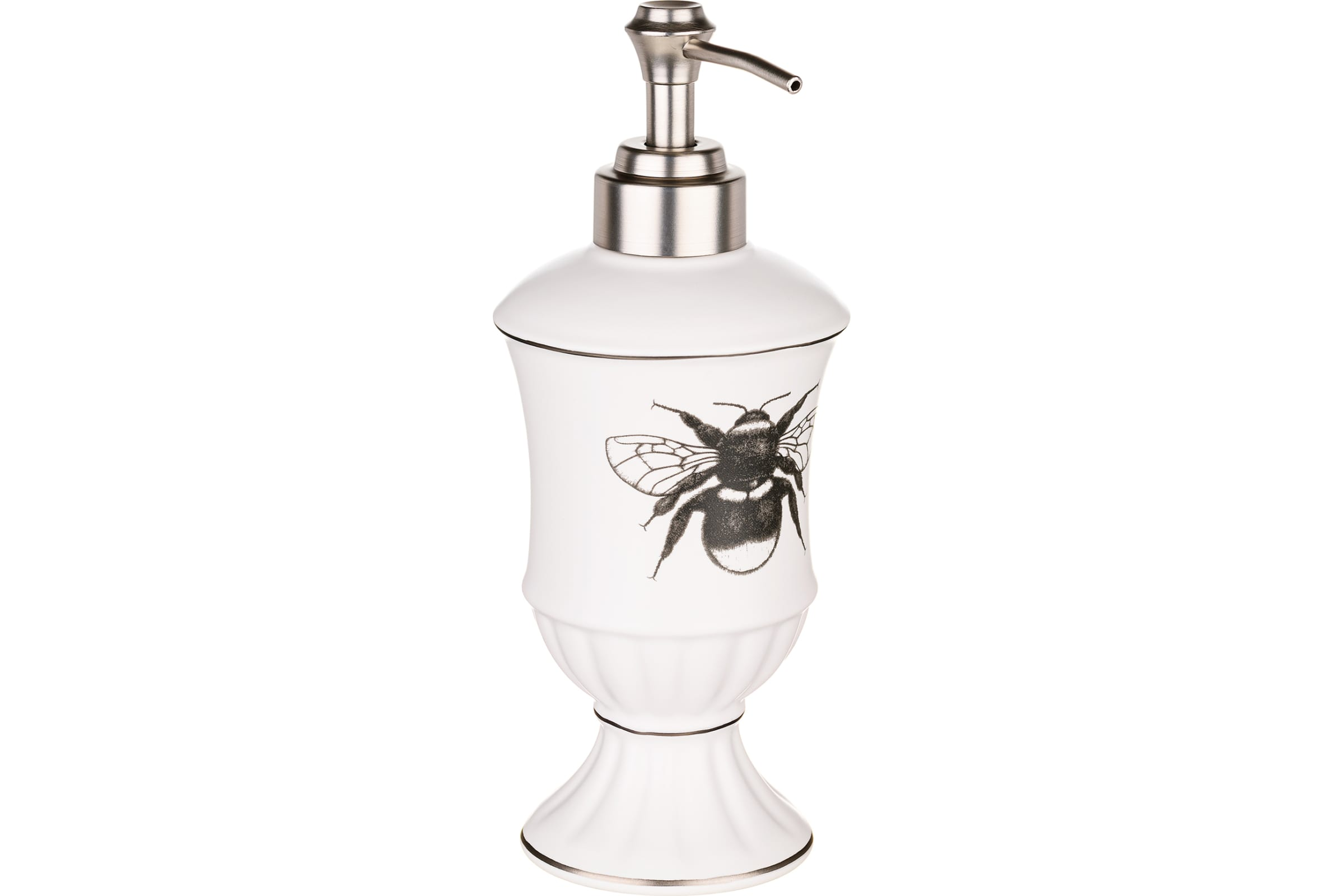 фото Дозатор для жидкого мыла buzz fauna, 7,7х7,7х19 см., цвет белый moroshka