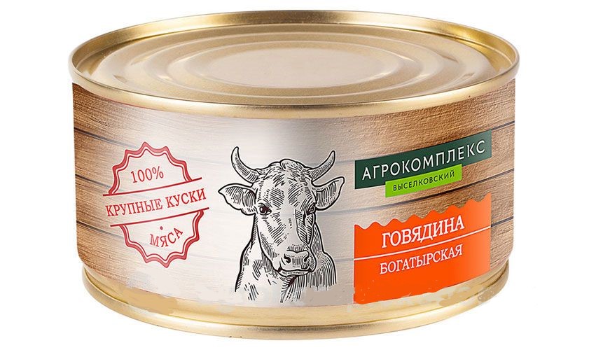 

Говядина тушеная Агрокомплекс Натуральные Продукты 325 г