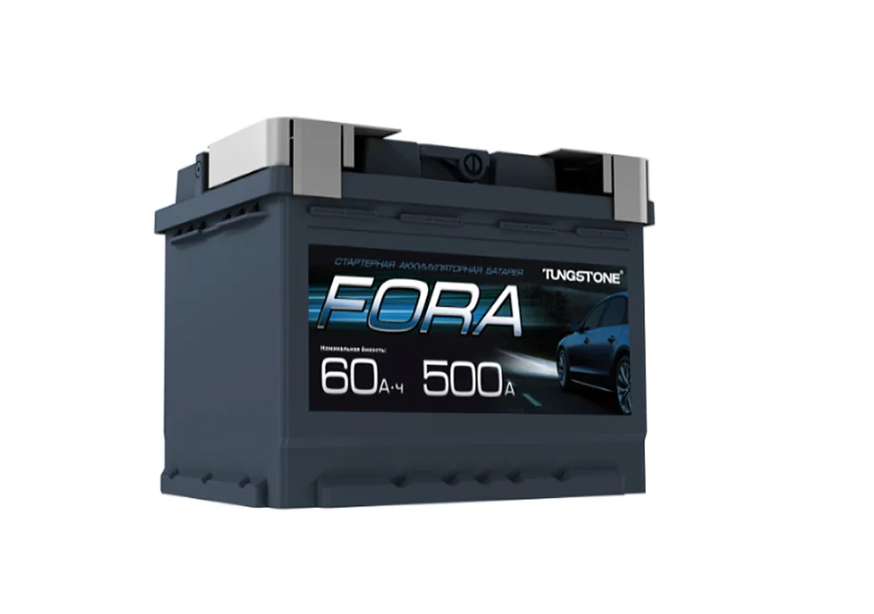 

Аккумулятор автомобильный FORA 60Ah ОП 500А, FORA 1