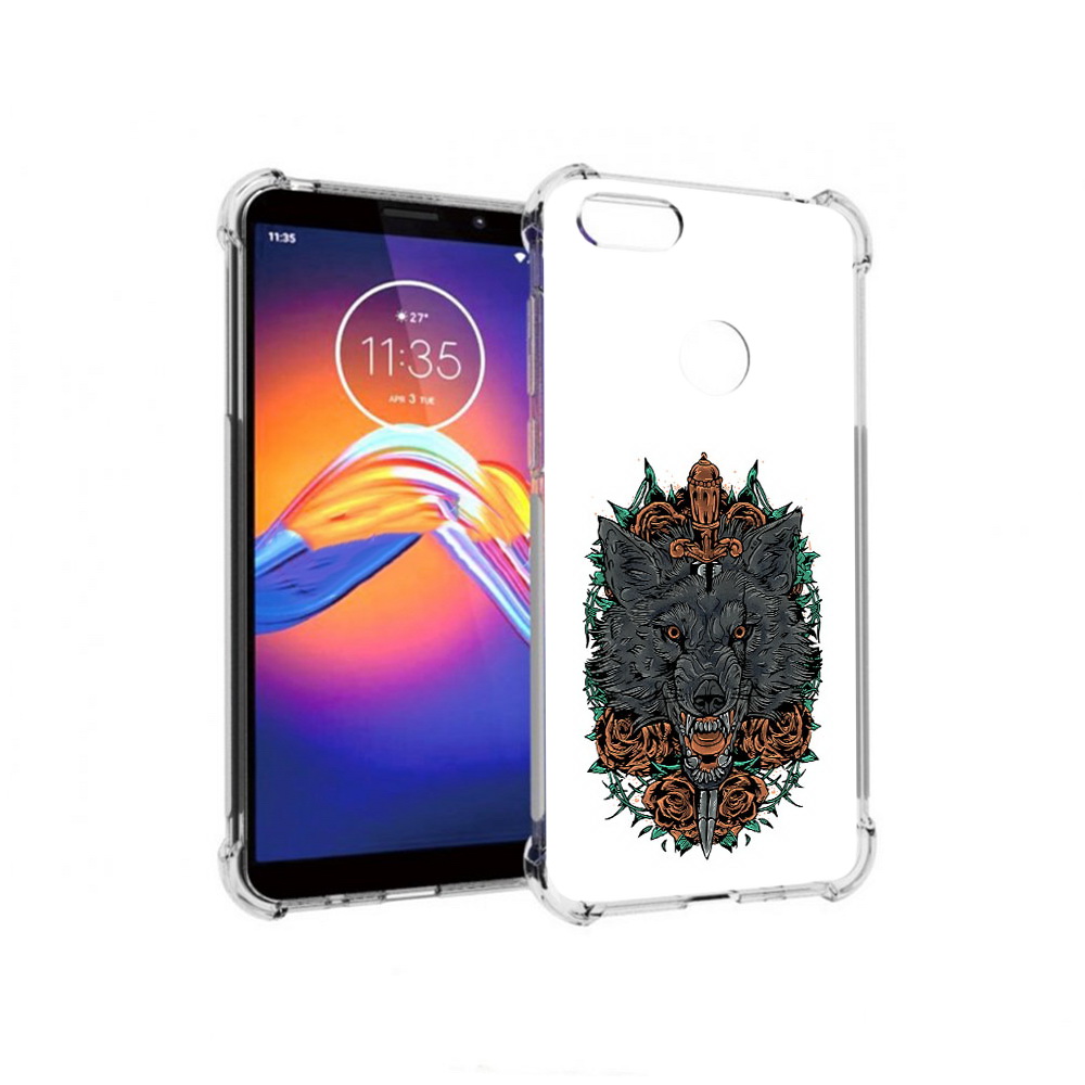 Чехол MyPads Tocco для Motorola Moto E6 красивый злой волк (PT227058.343.409)