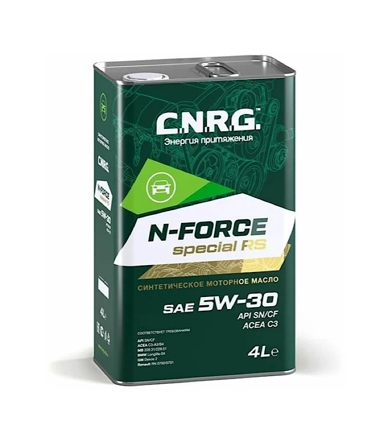 фото Масло моторное n-force special rs 5w30 sn/cf синт.4л cnrg