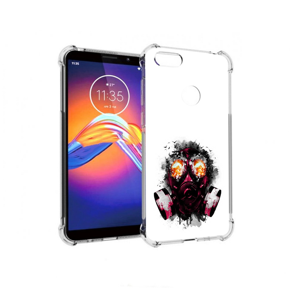 

Чехол MyPads Tocco для Motorola Moto E6 красный противогаз (PT227058.343.412), Прозрачный, Tocco