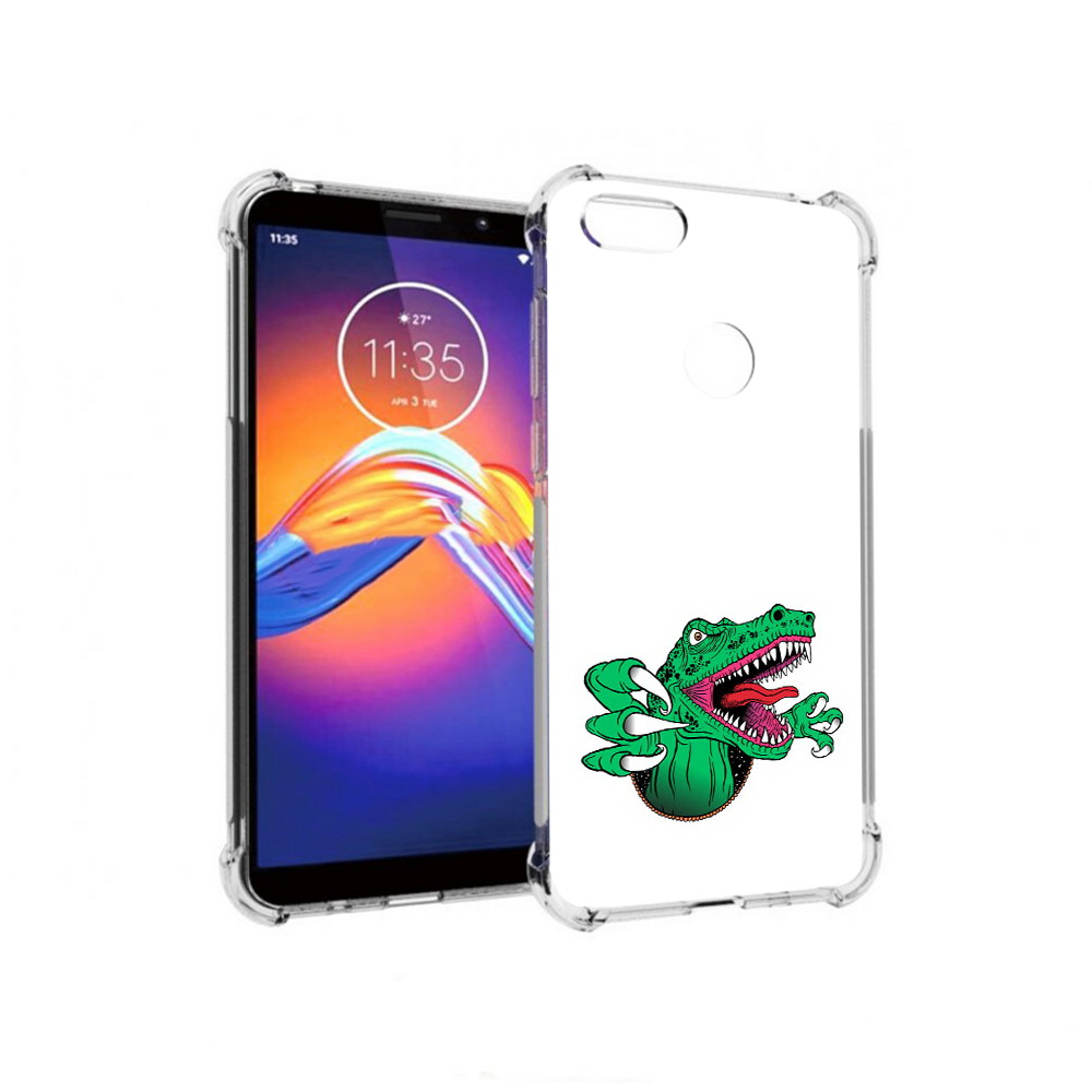 

Чехол MyPads Tocco для Motorola Moto E6 крокодил (PT227058.343.417), Прозрачный, Tocco