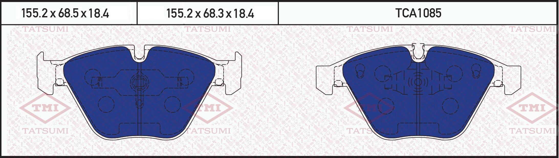 

Тормозные колодки Tatsumi передние дисковые TCA1085