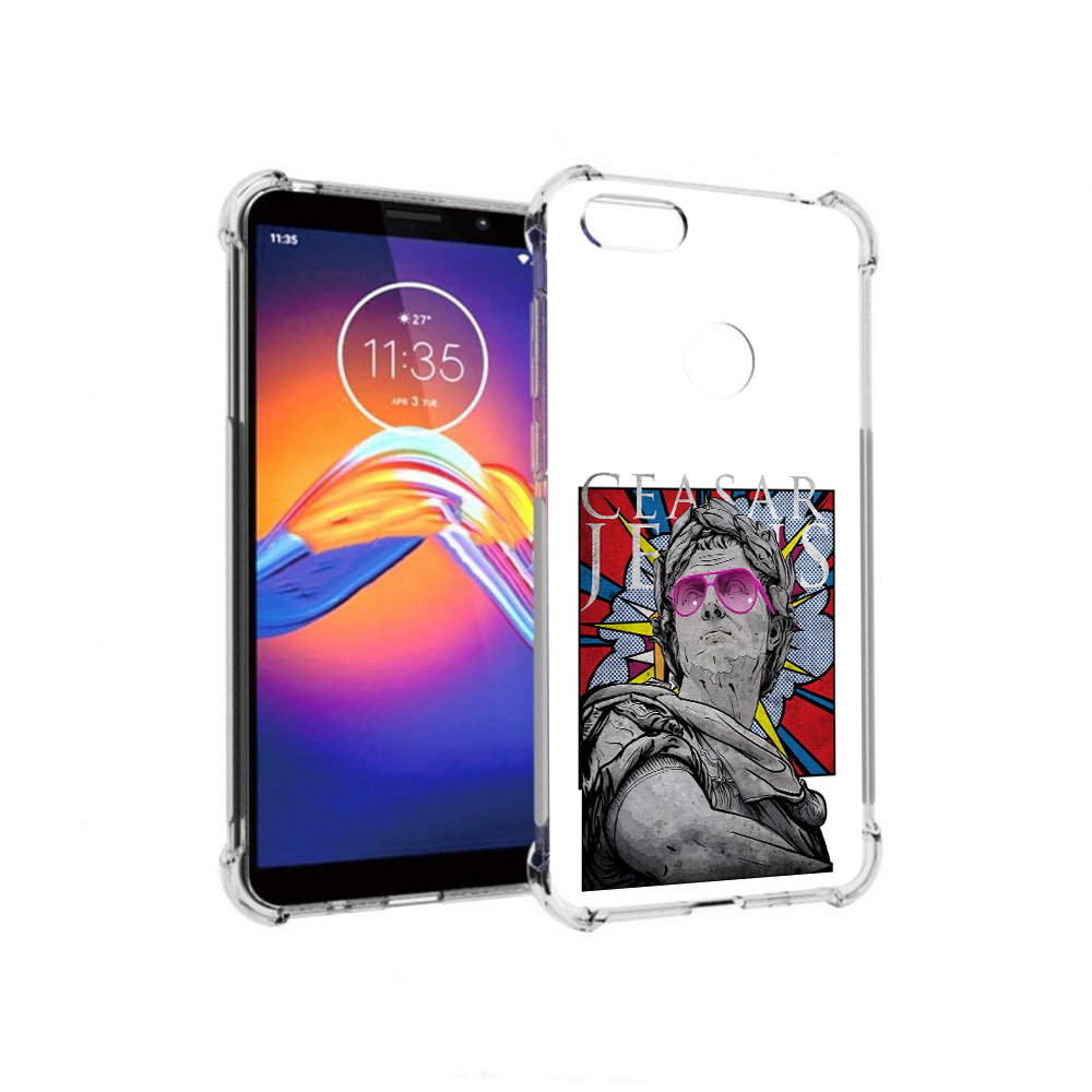 

Чехол MyPads Tocco для Motorola Moto E6 крутая статуя свободы (PT227058.343.423), Прозрачный, Tocco