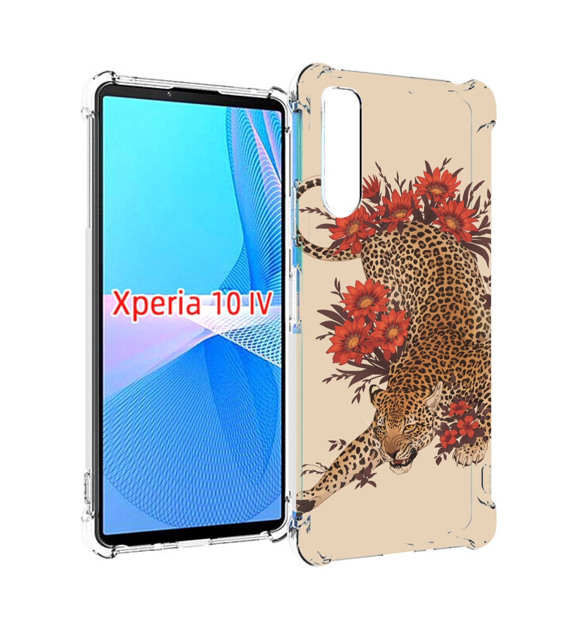 

Чехол MyPads тигр-из-цветов для Sony Xperia 10 IV (10-4), Прозрачный, Tocco