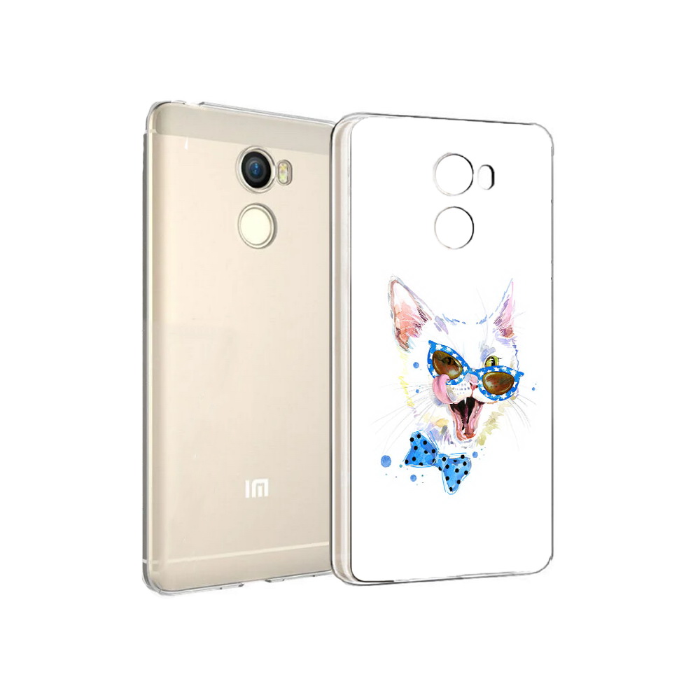 

Чехол MyPads Tocco для Xiaomi Redmi 4 белый кот (PT47306.287.229), Прозрачный, Tocco
