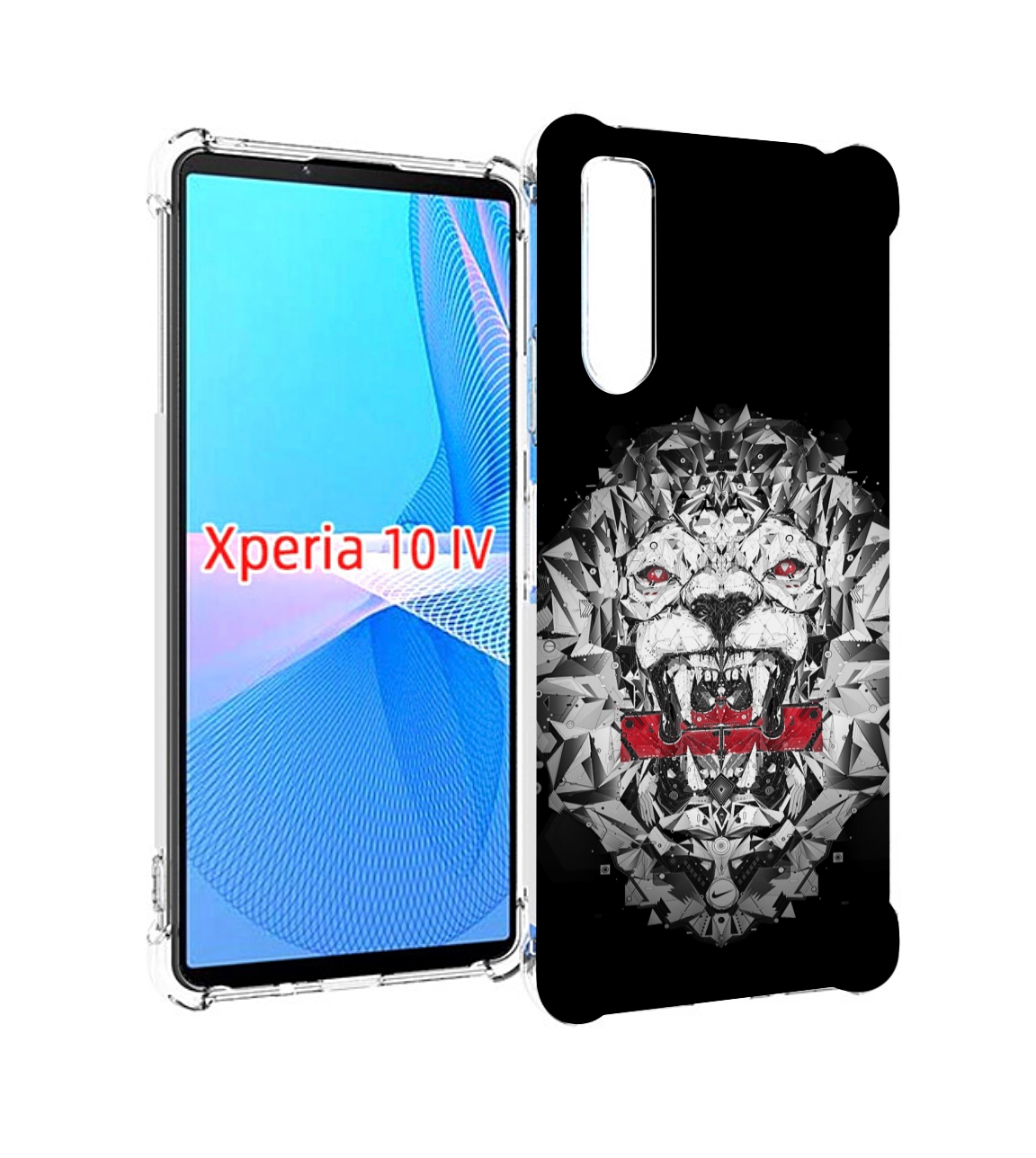 

Чехол MyPads тигр-с-гранями-черно-белый для Sony Xperia 10 IV (10-4), Прозрачный, Tocco