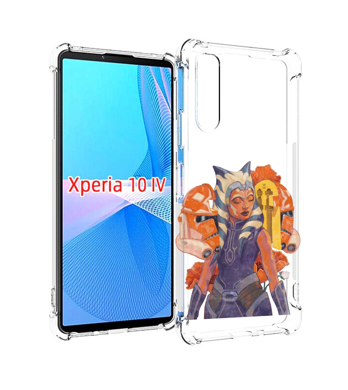 

Чехол MyPads тогрута-асока-тано для Sony Xperia 10 IV (10-4), Прозрачный, Tocco