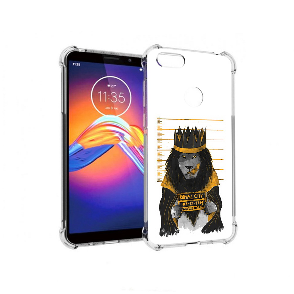 

Чехол MyPads Tocco для Motorola Moto E6 лев в законе (PT227058.343.435), Прозрачный, Tocco