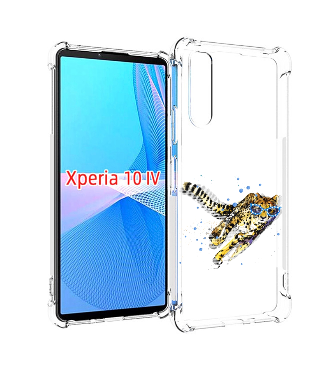 

Чехол MyPads гепард в очках для Sony Xperia 10 IV (10-4), Прозрачный, Tocco