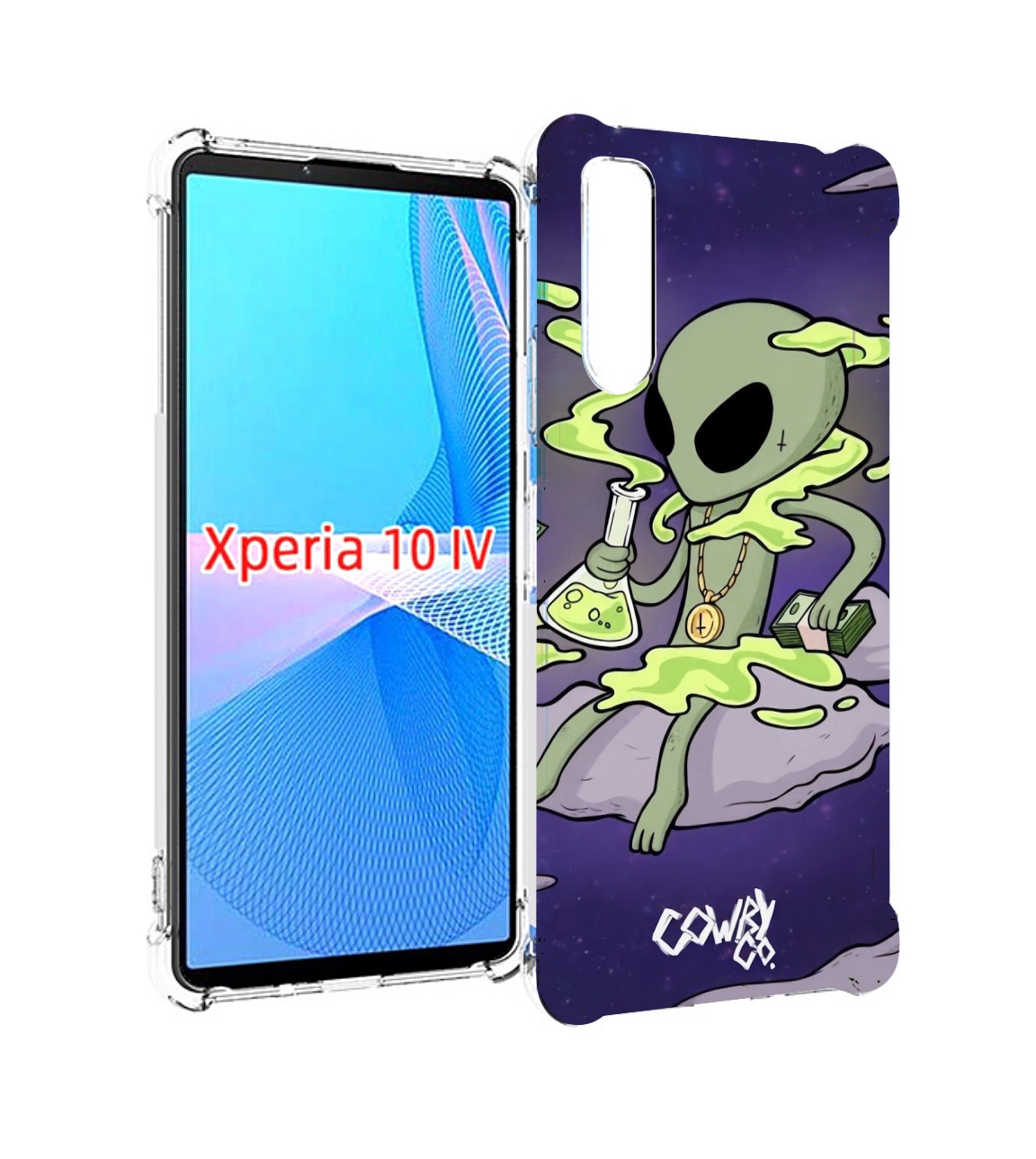 

Чехол MyPads токсичный инопланетянин для Sony Xperia 10 IV (10-4), Прозрачный, Tocco