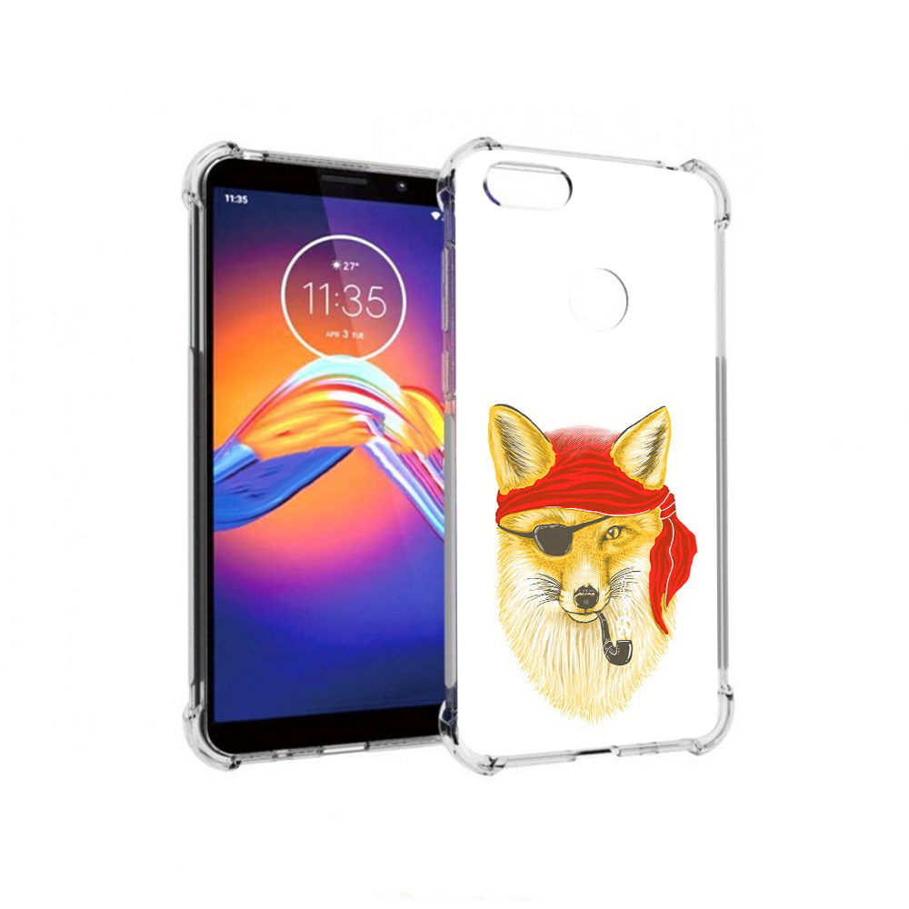 

Чехол MyPads Tocco для Motorola Moto E6 лиса-пират (PT227058.343.440), Прозрачный, Tocco