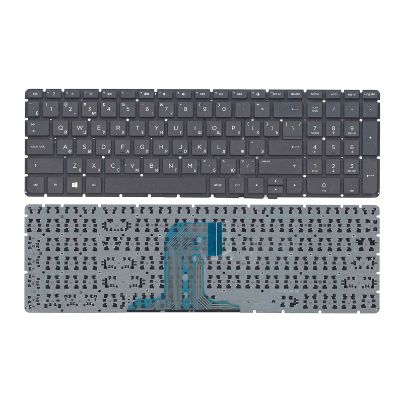 Клавиатура для ноутбука HP Pavilion 250 G4 G5, 255 G4, 15-af черная без рамки