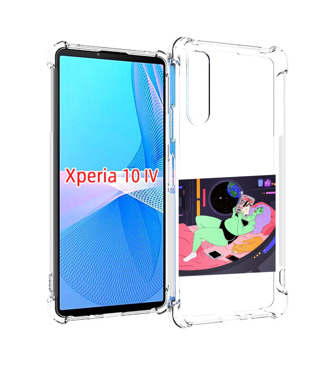 

Чехол MyPads трехглазая девушка зеленая для Sony Xperia 10 IV (10-4), Прозрачный, Tocco