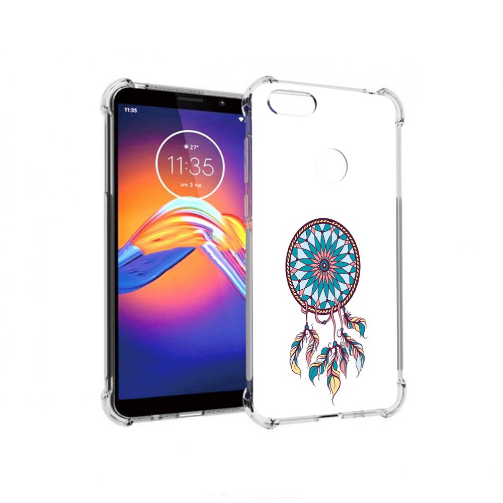 

Чехол MyPads Tocco для Motorola Moto E6 ловец снов синий (PT227058.343.443), Прозрачный, Tocco