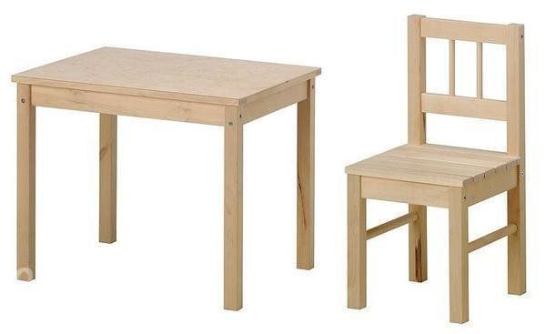 Детский комплект стол + стул KETT-UP ECO SVALA натур деревянный детский деревянный городок dfc dkw044