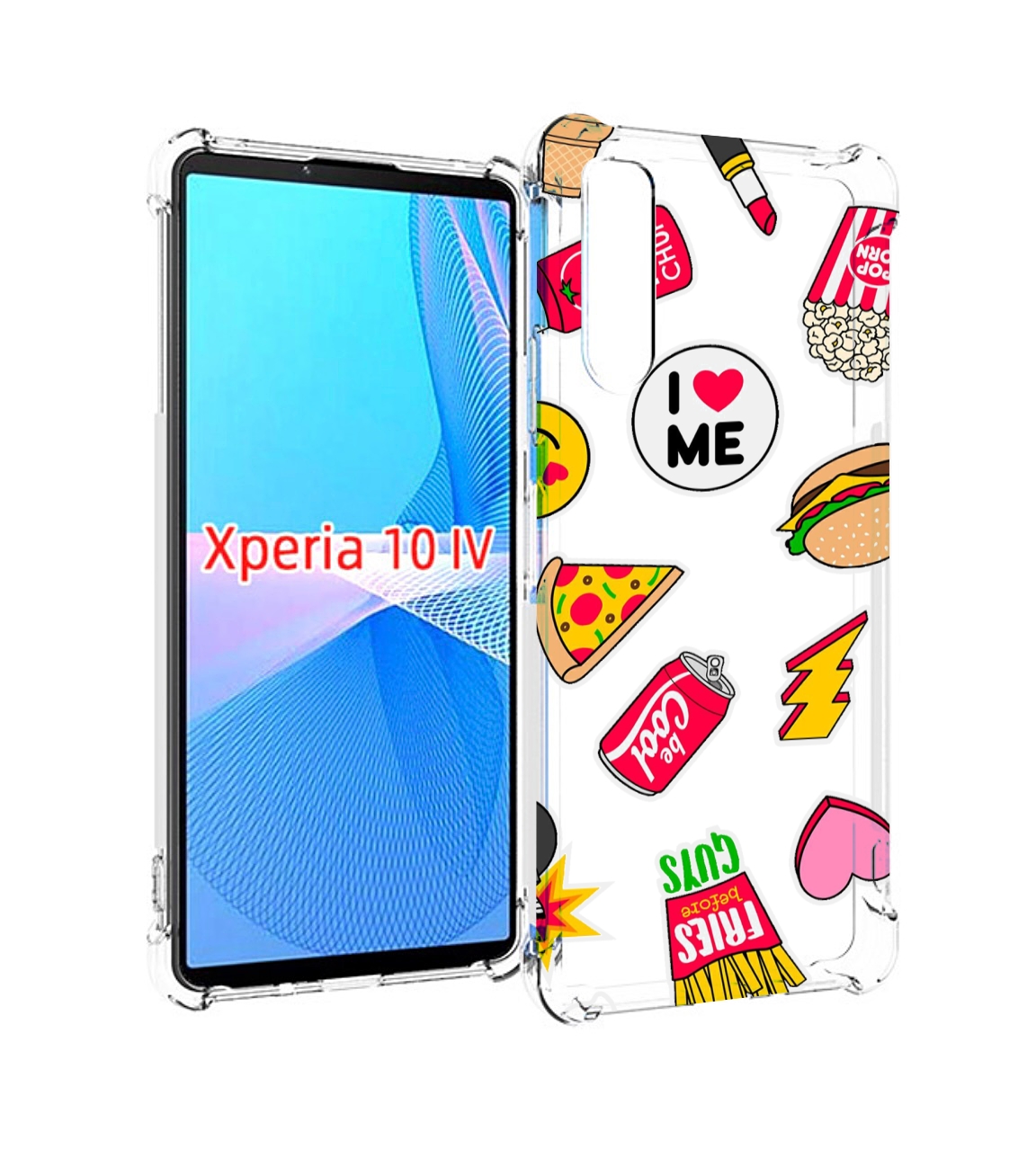 

Чехол MyPads фаст-фуд для Sony Xperia 10 IV (10-4), Прозрачный, Tocco
