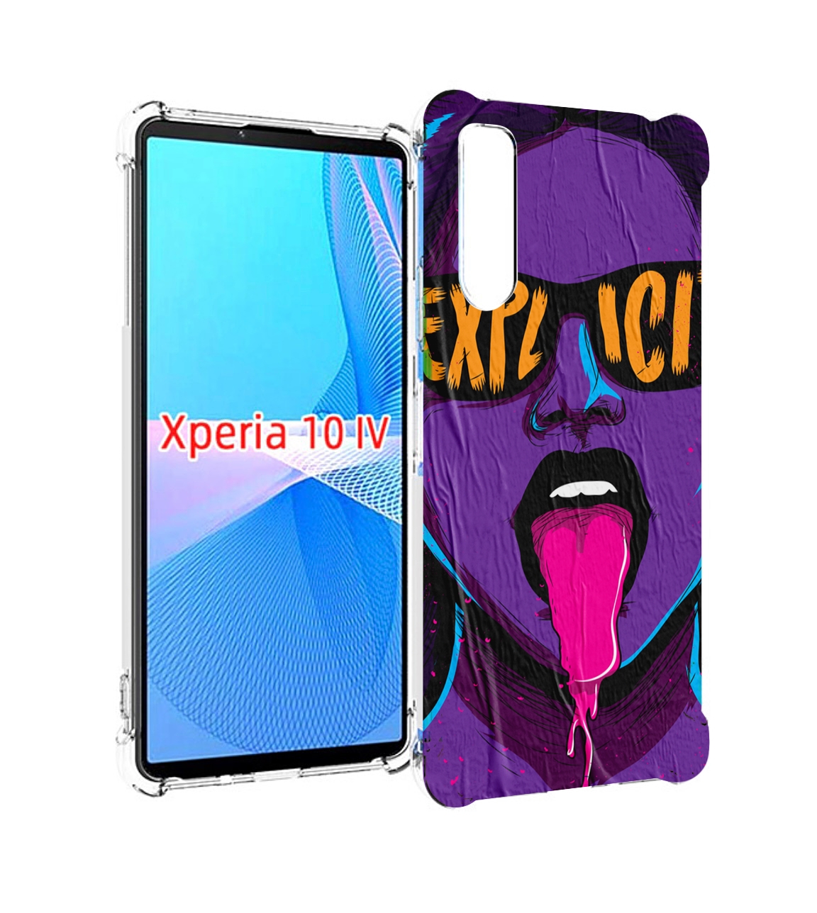 

Чехол MyPads фиолетовая-девушка-в-очках женский для Sony Xperia 10 IV (10-4), Прозрачный, Tocco