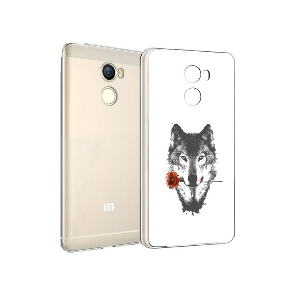 

Чехол MyPads Tocco для Xiaomi Redmi 4 волк с розой (PT47306.287.270), Прозрачный, Tocco