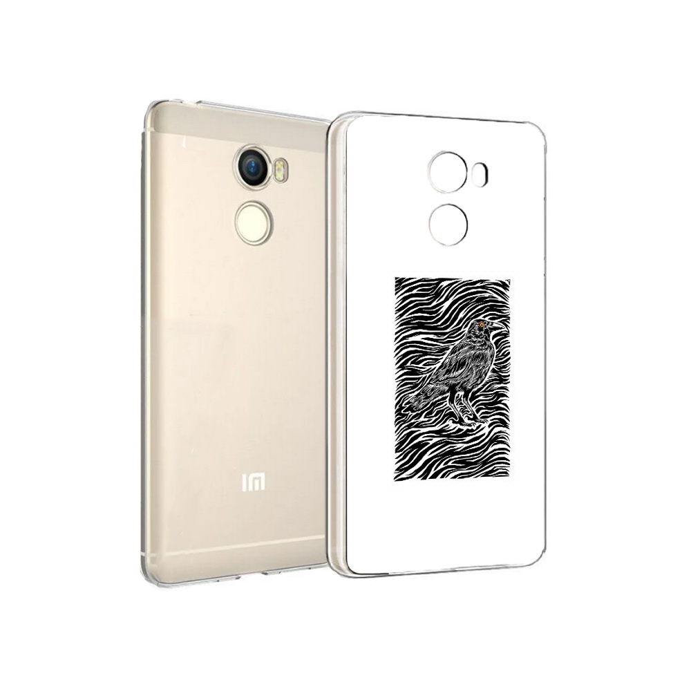 

Чехол MyPads Tocco для Xiaomi Redmi 4 ворон в абстракции (PT47306.287.272), Прозрачный, Tocco