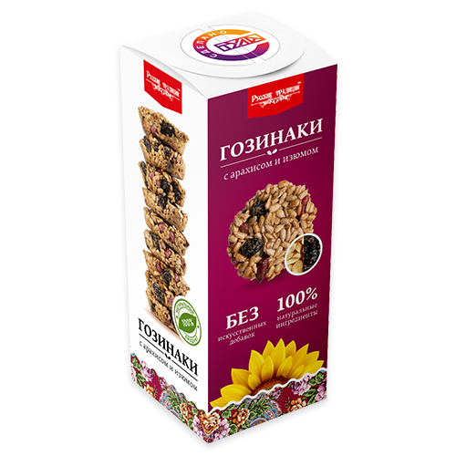 

Гозинаки с арахисом и изюмом, 210г, (3шт.)