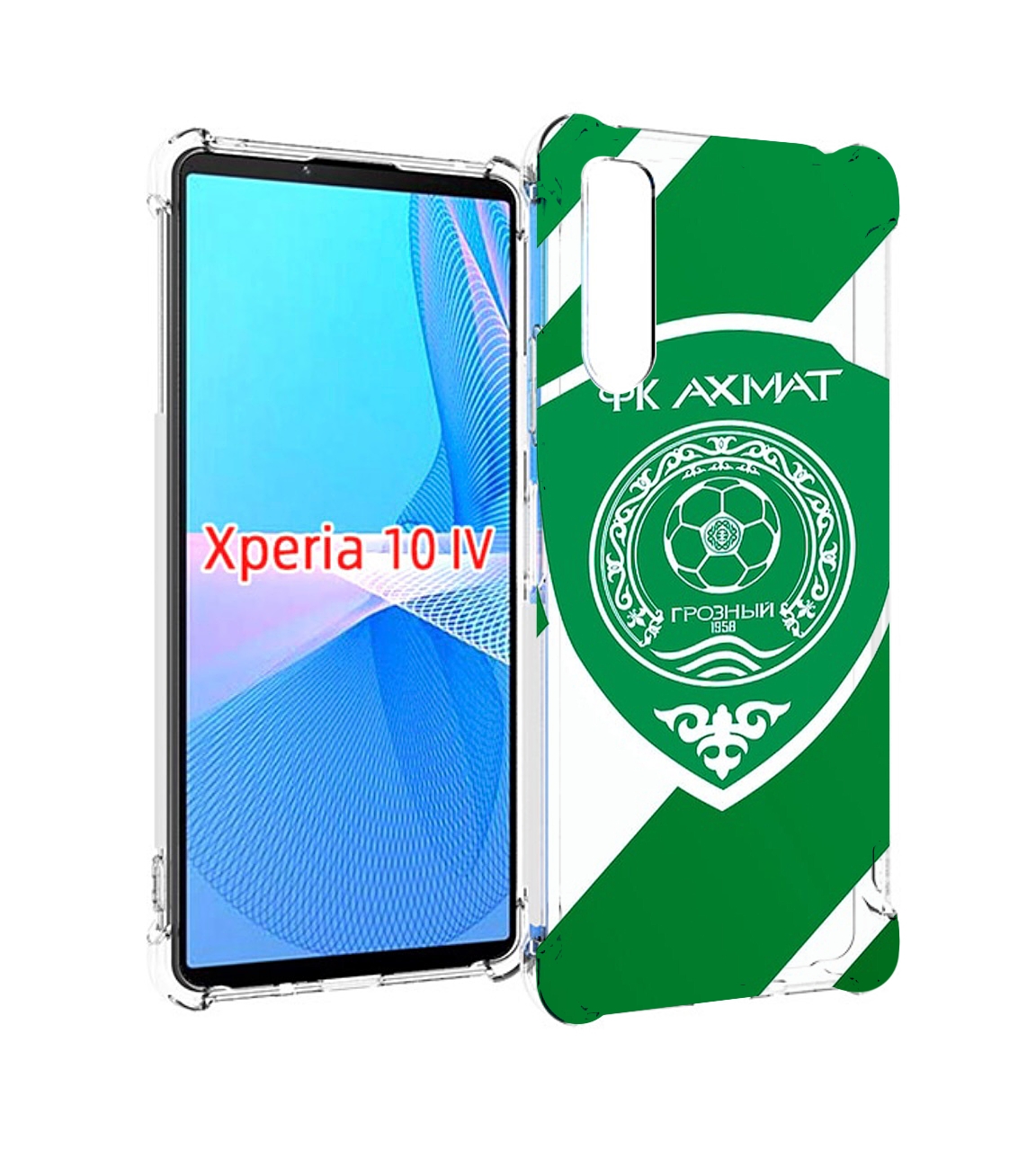 

Чехол MyPads фк ахмат грозныи мужской для Sony Xperia 10 IV (10-4), Прозрачный, Tocco