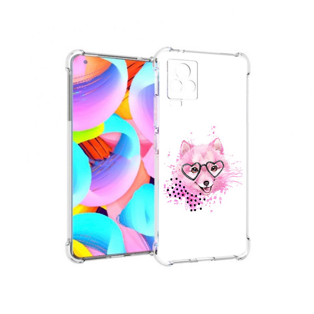 

Чехол MyPads Tocco для Vivo IQOO 7 розовый волченок, Прозрачный, Tocco