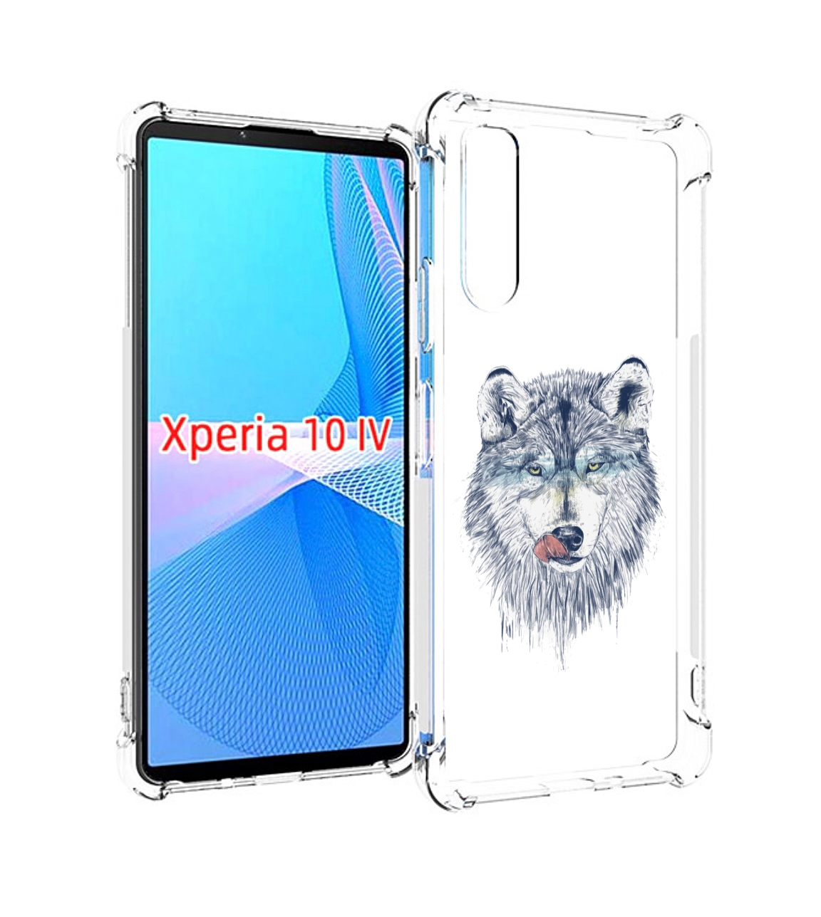 

Чехол MyPads голодгый волк для Sony Xperia 10 IV (10-4), Прозрачный, Tocco