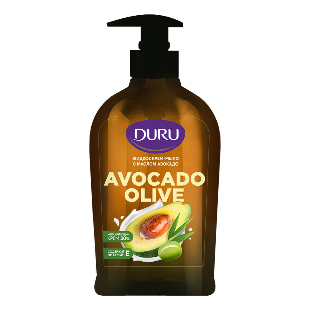 Туалетное крем-мыло жидкое Duru Avocado Olive с маслом авокадо 300 мл