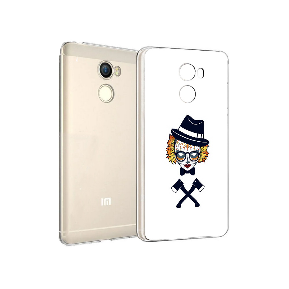 

Чехол MyPads Tocco для Xiaomi Redmi 4 девушка в маске с топорами рисунок (PT47306.287.304), Прозрачный, Tocco