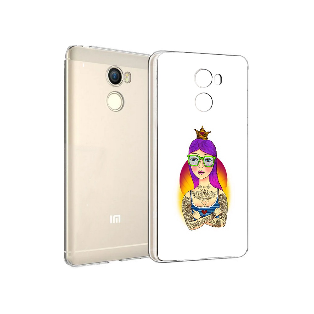 

Чехол MyPads Tocco для Xiaomi Redmi 4 девушка в татуировках с короной (PT47306.287.305), Прозрачный, Tocco
