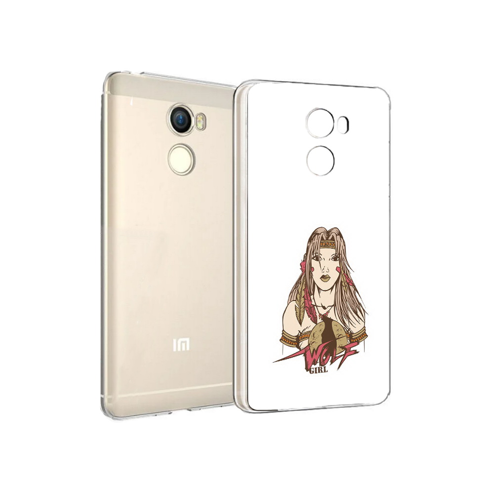 

Чехол MyPads Tocco для Xiaomi Redmi 4 девушка волк (PT47306.287.306), Прозрачный, Tocco