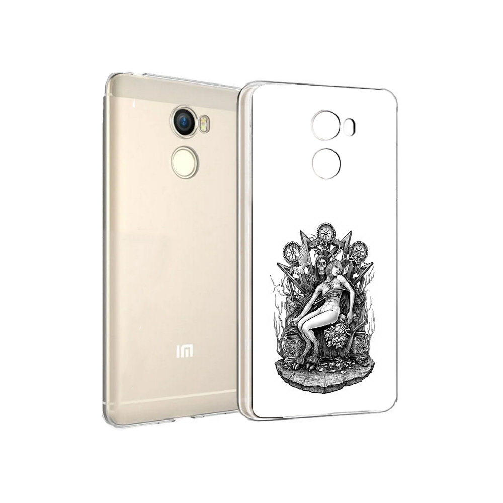 

Чехол MyPads Tocco для Xiaomi Redmi 4 девушка на троне (PT47306.287.309), Прозрачный, Tocco