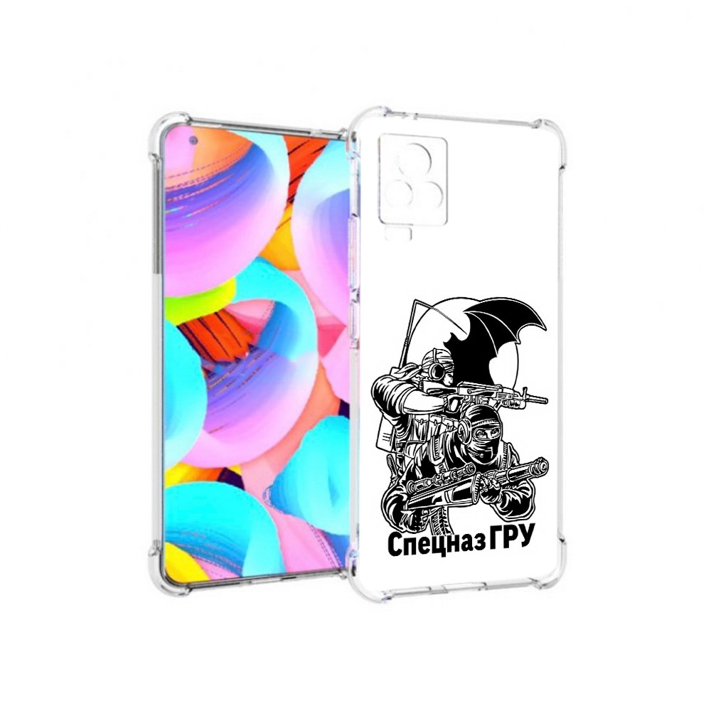 

Чехол MyPads Tocco для Vivo IQOO 7 спецназ гру, Прозрачный, Tocco