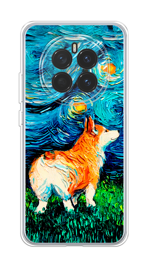 

Чехол на Honor Magic 7 Корги звёздная ночь, Коричневый;белый;зеленый, 6125550-1