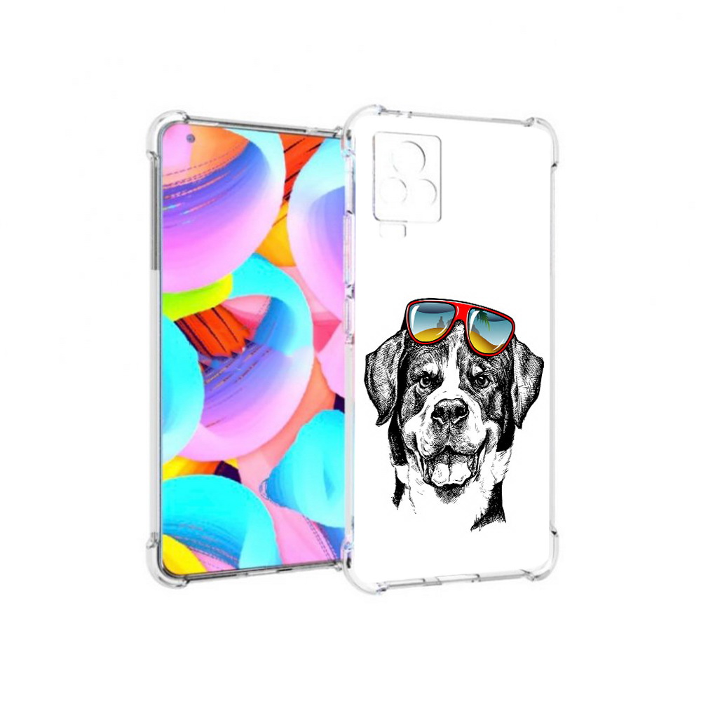 

Чехол MyPads Tocco для Vivo IQOO 7 счастливая собака, Прозрачный, Tocco