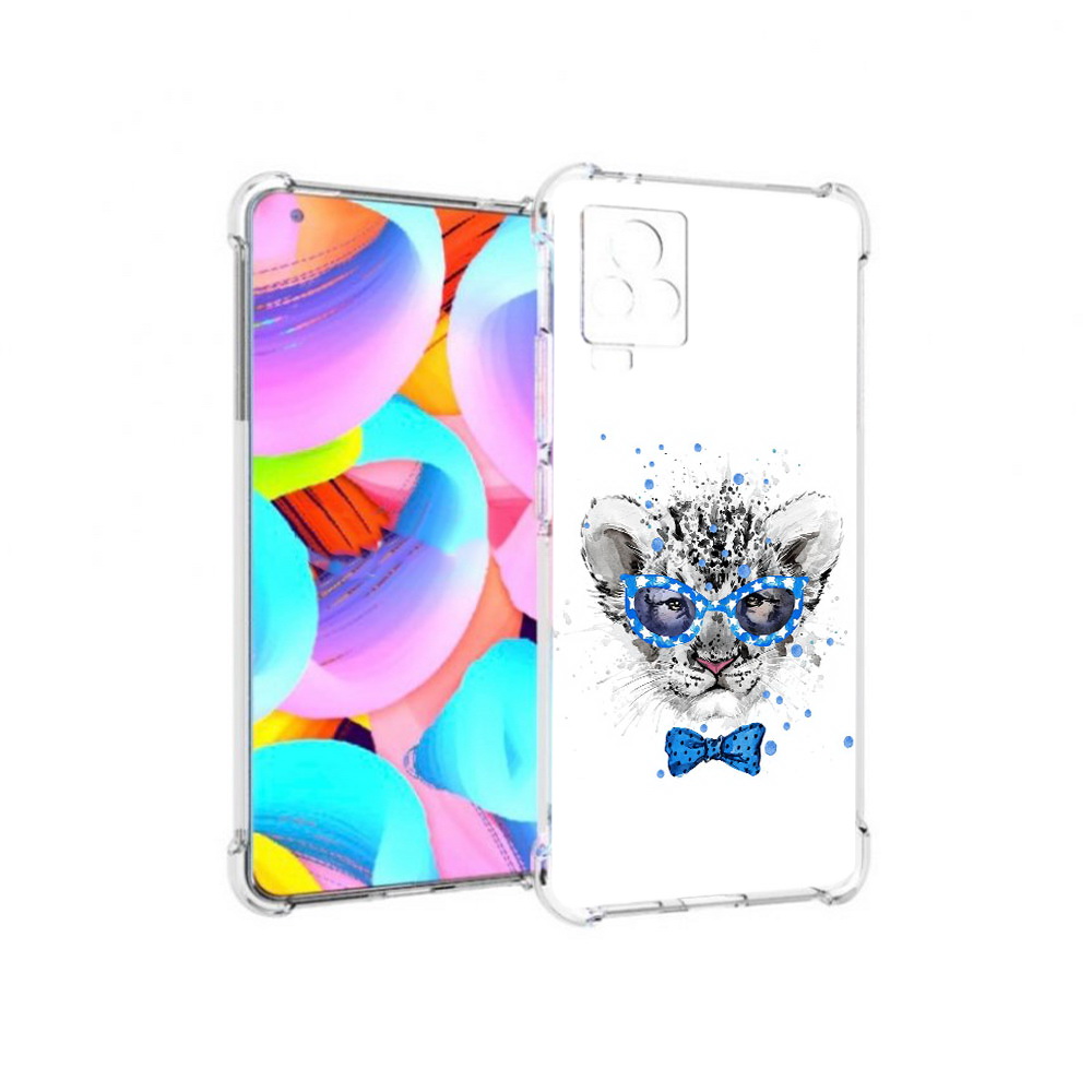 

Чехол MyPads Tocco для Vivo IQOO 7 тигренок с бабочкой, Прозрачный, Tocco