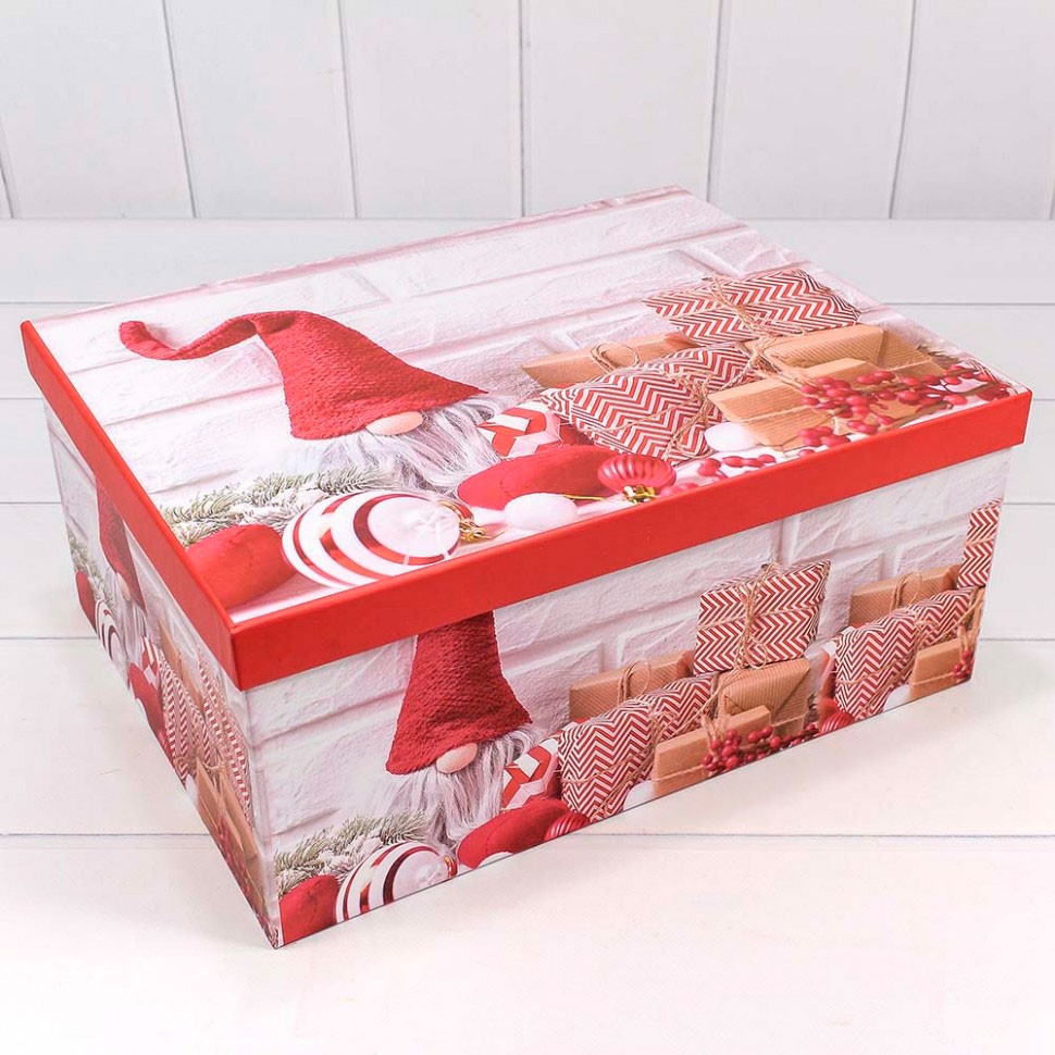 Коробка подарочная OMG-GIFT Гномик 730605/1653-21 прямоугольная 21х15х8,5 см