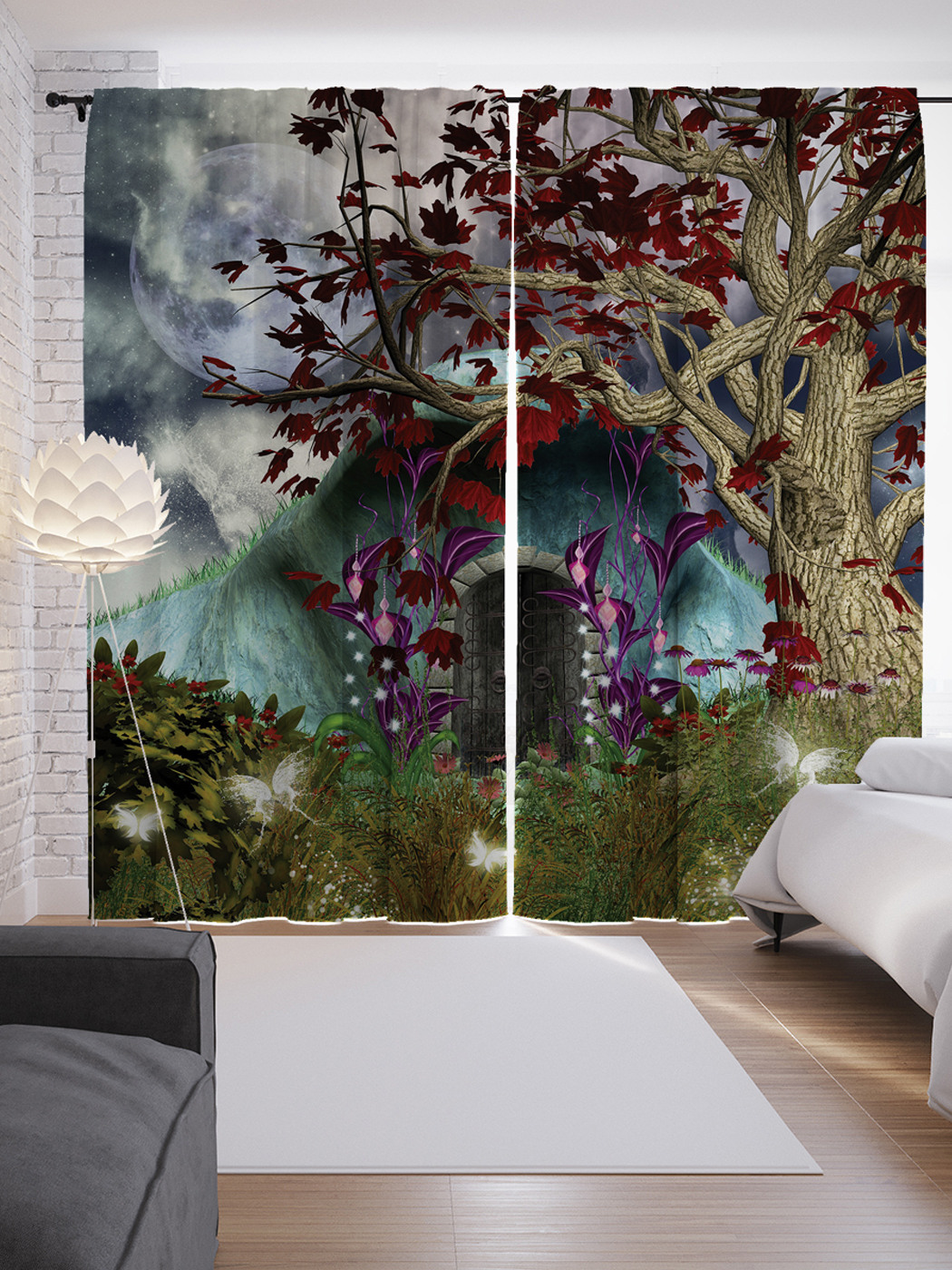 

Шторы JoyArty с фотопечатью "Домик Хоббита" из сатена, 290х265 см, Домик Хоббита