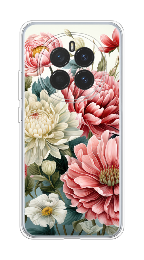 

Чехол на Honor Magic 7 Садовые цветы рисунок, Розовый;зеленый;белый, 6125550-1