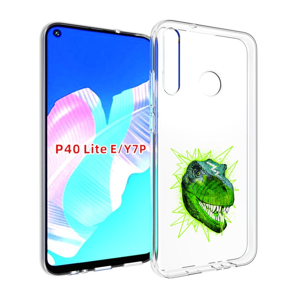 

Чехол бампер MyPads зеленый динозавр для Huawei P40 Lite E., Прозрачный, Tocco