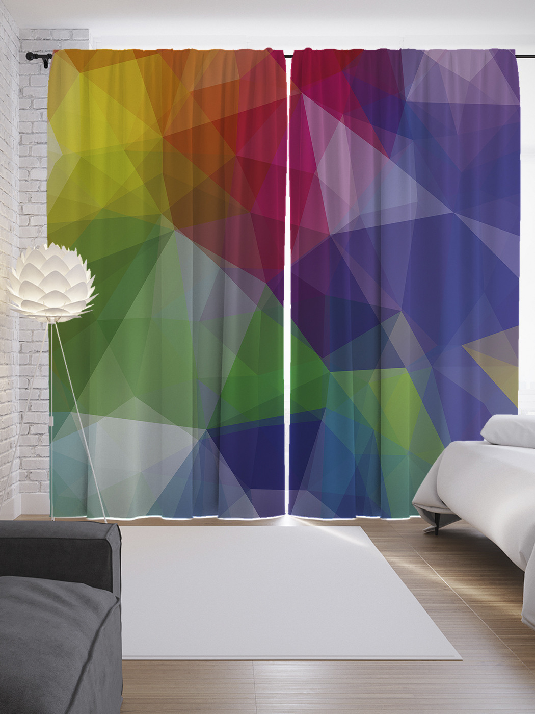 

Шторы JoyArty с фотопечатью "Радужные преломления" из сатена, 290х265 см, Радужные преломления