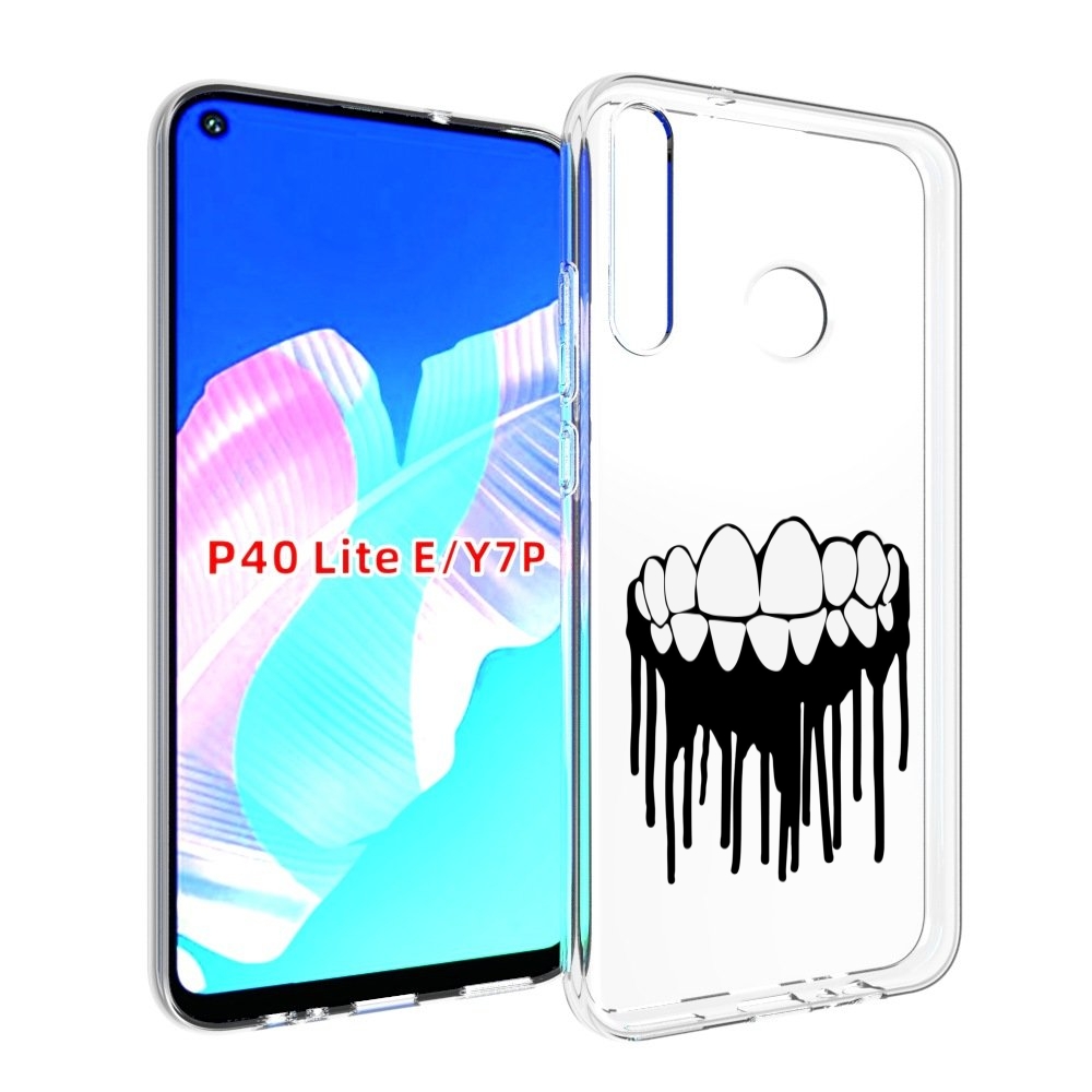 

Чехол бампер MyPads зубы для Huawei P40 Lite E., Прозрачный, Tocco