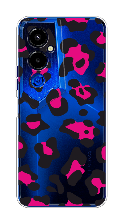 

Чехол на Tecno Pova 4 Pro "Pink cow spots", Черный;розовый, 302650-1