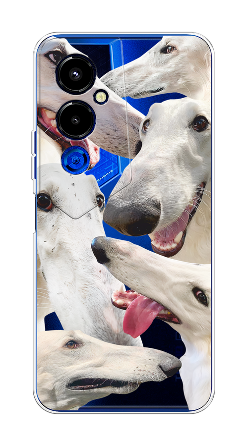 

Чехол на Tecno Pova 4 Pro "Собака с длинным носом", Белый;бежевый;розовый, 302650-1